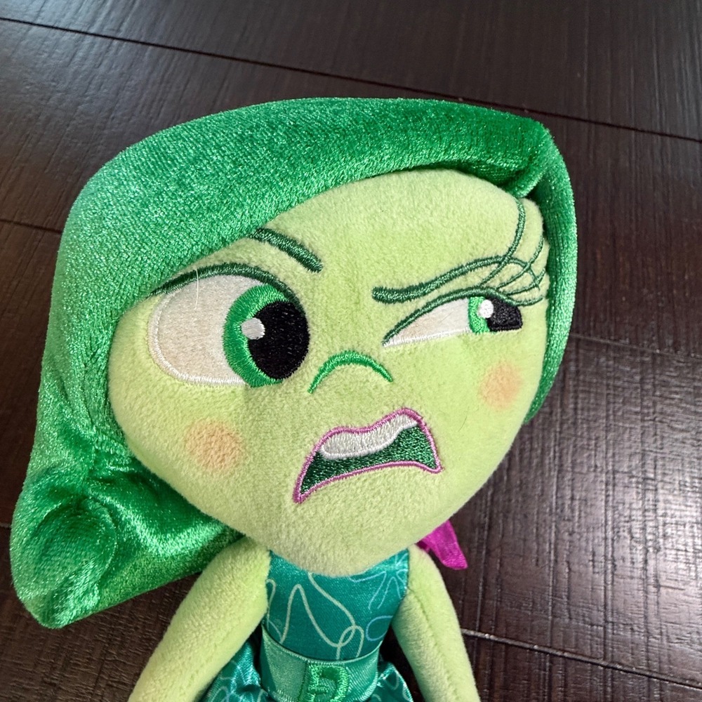 Disney Pixar Inside Out 2 Disgust Plush Green Floral Dress Toy 11" Doll Collect - Picture 8 of 8